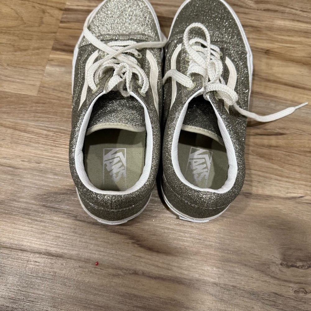 Vans Silver Glitter Old Skool Sneakers - Picture 8 of 8